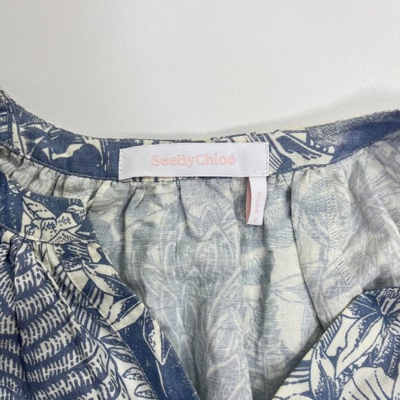 $455 NOWT See By Chloé Embroidery Floral Lace Top Blouse Size 40 - Picture 9 of 12